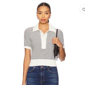 Frame The Graduate Polo in Navy Multi size small